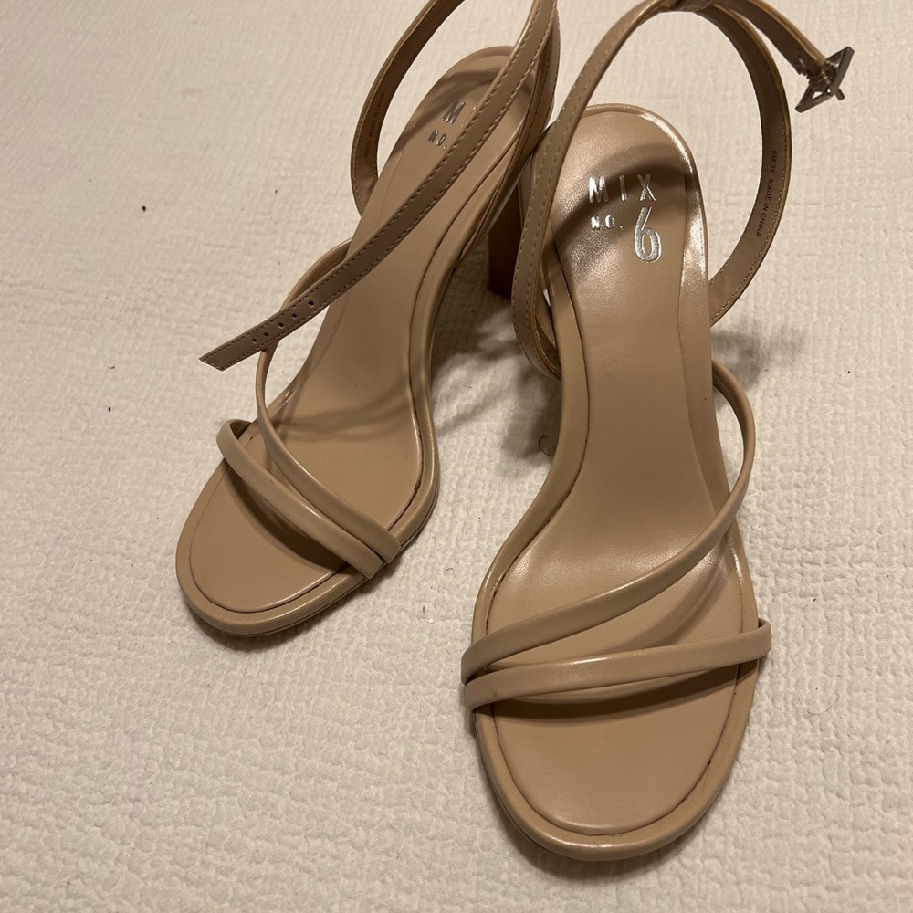 Mix No. 6 Nude Strappy Heels